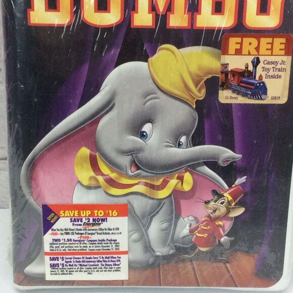 "Dumbo" Walt Disney's 60th Anniversary Edition Clamshell 2001 VHS #21623 NIP - Picture 3 of 7